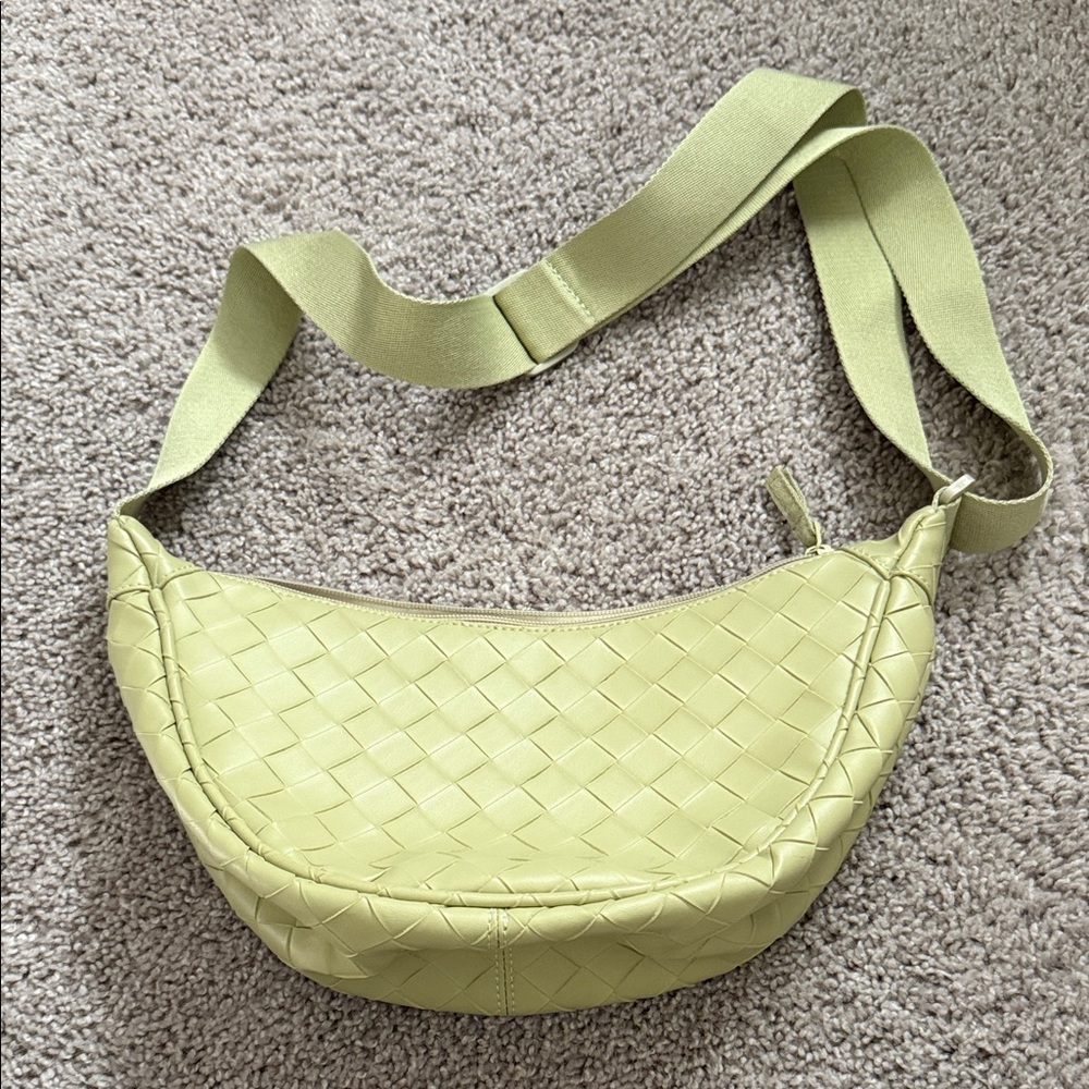 Maurices Light Green Woven Shoulder Bag